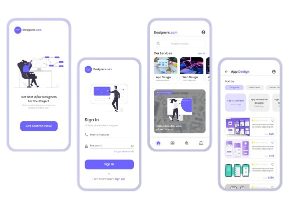 The ReadyBid app on a phone